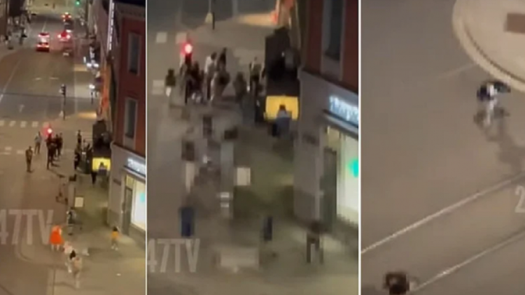 Video / Footage of the attack is published in Norway, the armed perpetrator enters the bar and starts firing b
