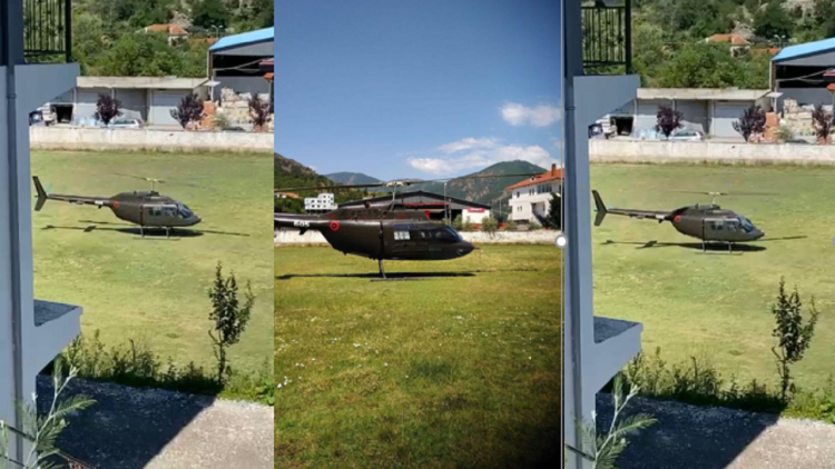 A helicopter lands in the Librazhd area, the reasons are still a mystery