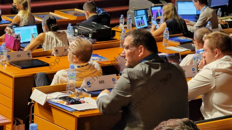 Pirro Dhima, one of the 12 candidates for president of the World Weightlifting Federation, represents Greece