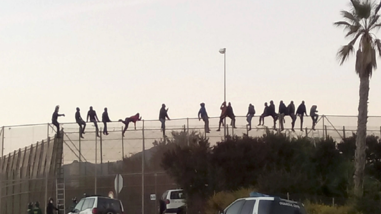Eighteen migrants die trying to cross a Spanish enclave