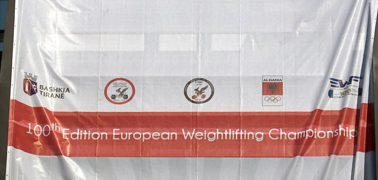The European Weightlifting Championship closes tomorrow in Tirana.  The president speaks