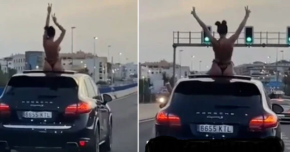 Police in pursuit of ‘immoral’ tourist jumping naked from the open roof of the ‘off-road’ in Marbella (photos)
