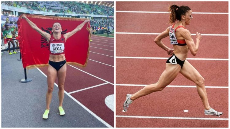 Luiza Gega, fifth in the World in the 3000 meter steeplechase, sets a new national record