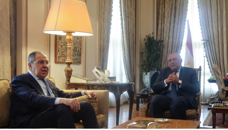 Lavrov in Egypt, part of a visit to Africa as the war in Ukraine continues
