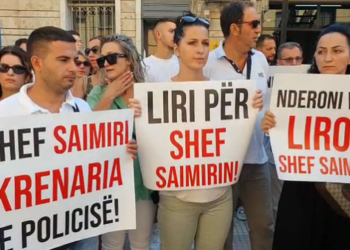 Shkodran residents protest in support of the commissioner who was arrested for abuse of office: Chief Saimiri, the pride of the police