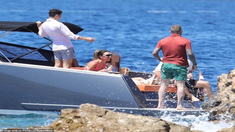 David and Victoria Beckham with family holidays in Croatia
