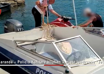 They endangered vacationers by performing dangerous maneuvers with a water motor, two people were fined in Saranda