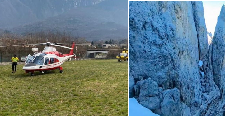 The tourist falls to her death from 30 meters while hiking with her husband in northern Italy (photos)