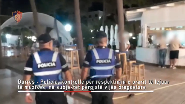 Observance of the normative act that prohibits music after the permitted time / Durrës Police action in coastal businesses