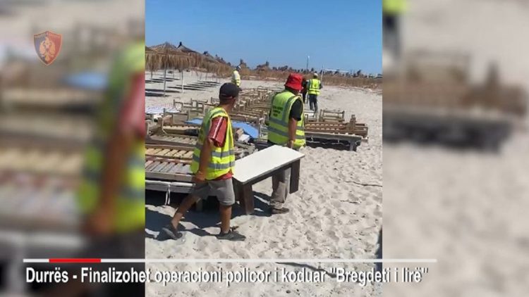 Five people under investigation in Durrës had occupied the public beaches