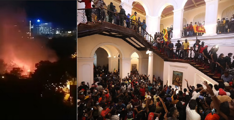 After the lesson, protesters set fire to the president’s residence in Sri Lanka (photos)
