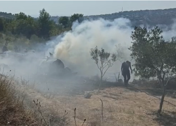 The livestock stable in Lezha was engulfed in flames, numerous material damages