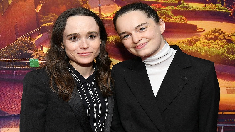 NEW YORK, NEW YORK - JUNE 03: Ellen Page (L) and Emma Portner attend the "Tales of the City" New York premiere at The Metrograph on June 03, 2019 in New York City. (Photo by Dia Dipasupil/WireImage)